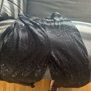 Back sparkly pants